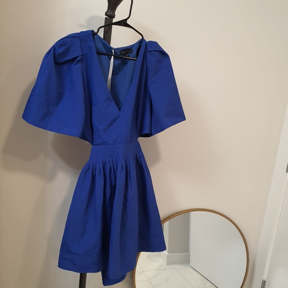 Banana Republic Royal Blue V-Neck Mini Dress